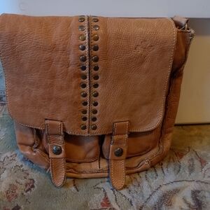 Patricia Nash Brown Leather Messenger Bag
